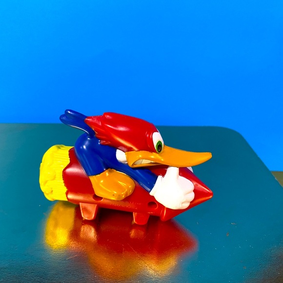 WOODY WOOD PECKER & ROCKET COLLECTIBLE FAST FOOD DAIRY QUEEN ACTION TOY VTG 2000 - Picture 4 of 8